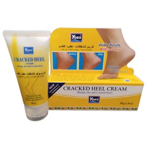 Крем от трещин на пятках Yoko Cracked Heel Cream 50 г – для сухой, огрубевшей кожи, видимый эффект за 5 дней, Таиланд