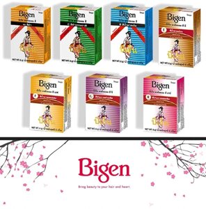 Краска для волос Без Аммиака и Перекиси Bigen Colored Permanent Powder Hair Dye 6 гр.(в ассортименте) F - Медно-Коричнев