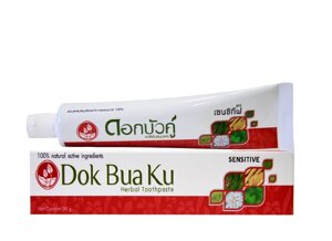 Травяная зубная паста для чувствительных зубов Twin Lotus Dok Bua Ku Sensitive Formula, 90 мл., Таиланд
