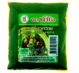 Зеленая Карри Паста / Nam Jai Green Curry Paste, 100 гр., Таиланд