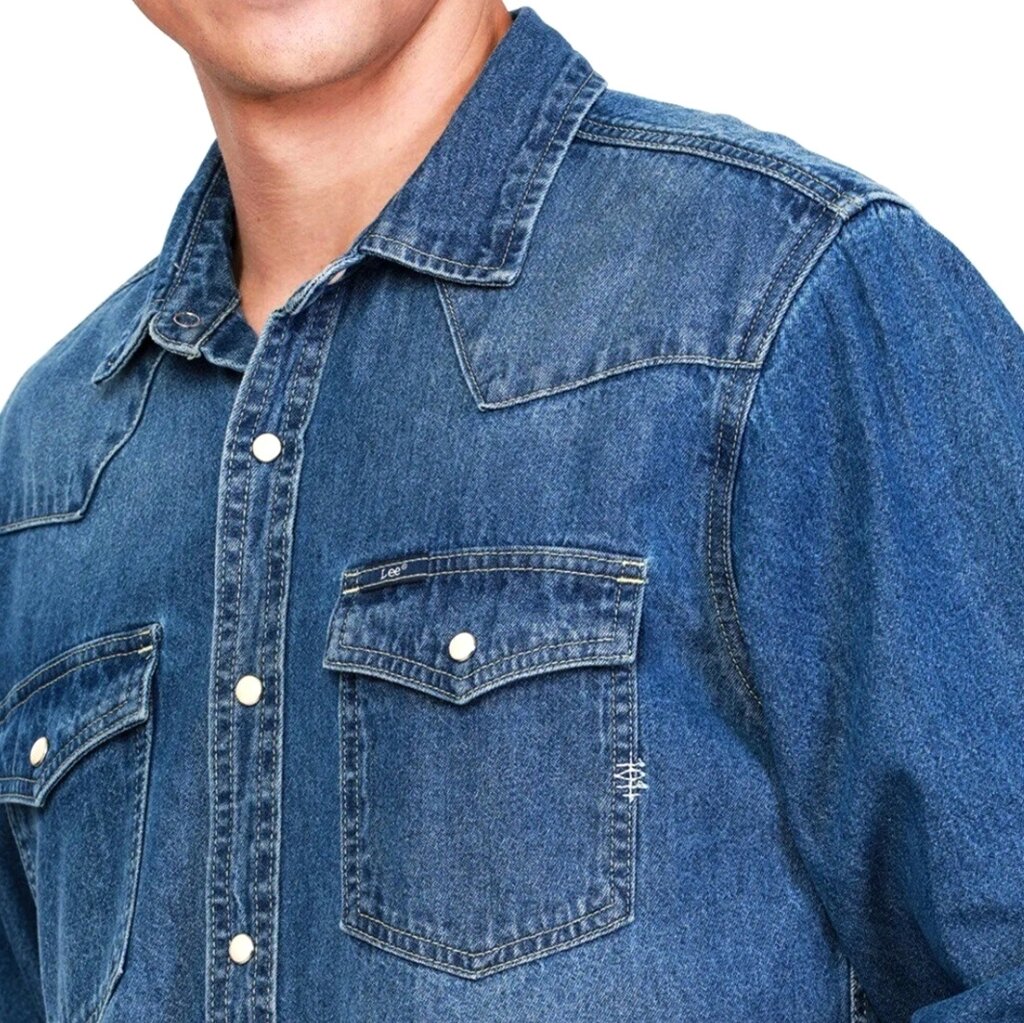 Рубашка джинсовая Lee Regular Fit +101, модель LE L2006001 (оригинал) XL от компании Тайская косметика и товары из Таиланда - Melissa - фото 3