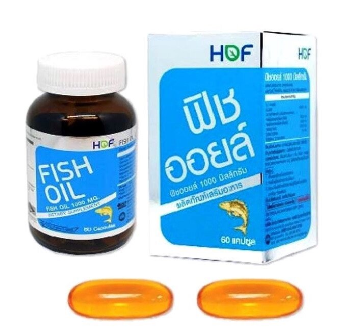 Рыбий Жир в капсулах Hof Fish Oil 1000 mg., 60 капсул, Таиланд от компании Тайская косметика и товары из Таиланда - Melissa - фото 1