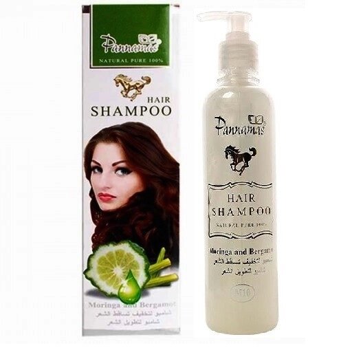 Шампунь для волос с экстрактом Моринги и Бергамота Pannamas Moringa  Bergamot Shampoo, 300 мл., Таиланд от компании Тайская косметика и товары из Таиланда - Melissa - фото 1