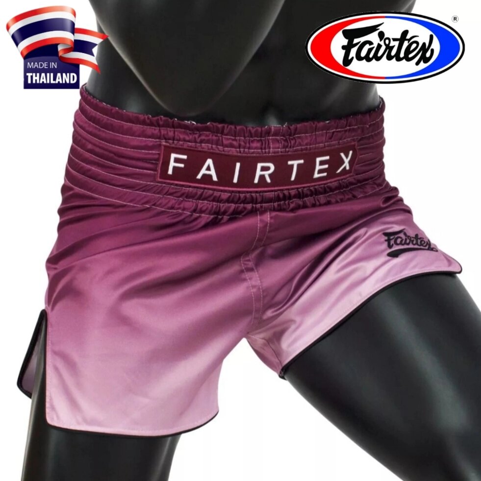 Шорты спортивные Fairtex Muay Thai Shorts BS1904 Fade, Таиланд L Бордовый от компании Тайская косметика и товары из Таиланда - Melissa - фото 2