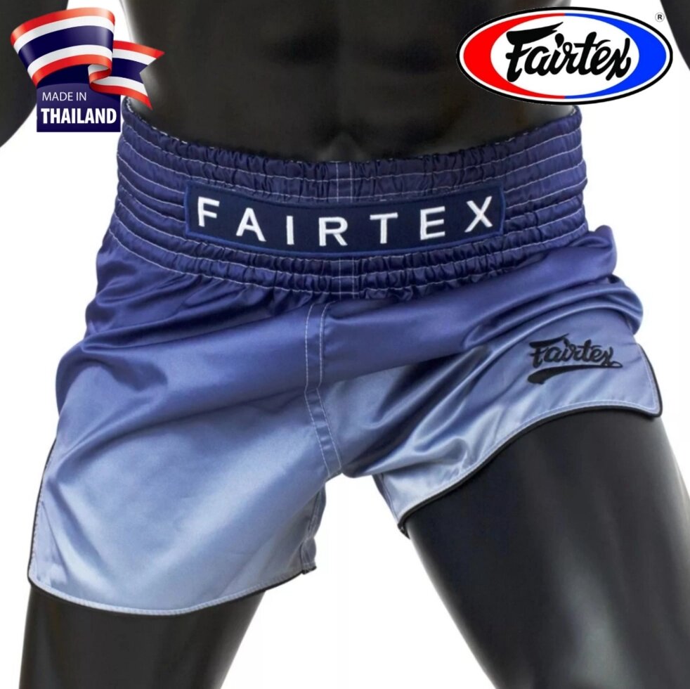 Шорты спортивные Fairtex Muay Thai Shorts BS1904 Fade, Таиланд L Синий от компании Тайская косметика и товары из Таиланда - Melissa - фото 1