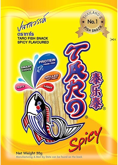 Снек в наборе Taro Fish Snack Spicy Flavour (острый) 7,5gr x 12 шт. Таиланд от компании Тайская косметика и товары из Таиланда - Melissa - фото 1
