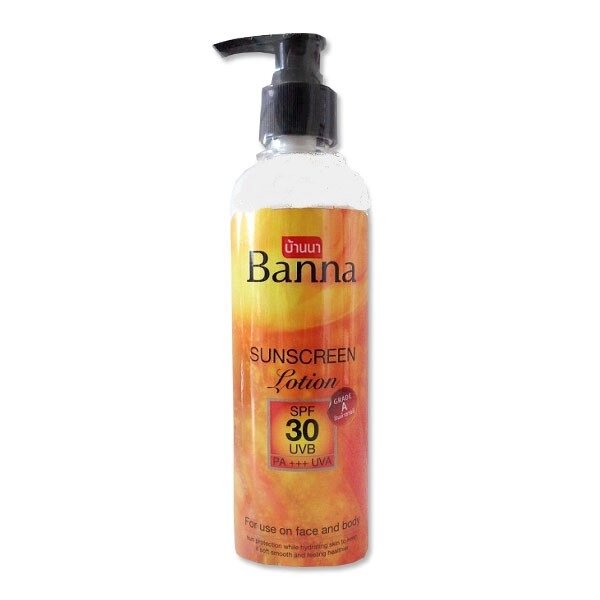 Солнцезащитный лосьон для тела Banna Sunscreen Lotion SPF 30, 360 мл., Таиланд от компании Тайская косметика и товары из Таиланда - Melissa - фото 1