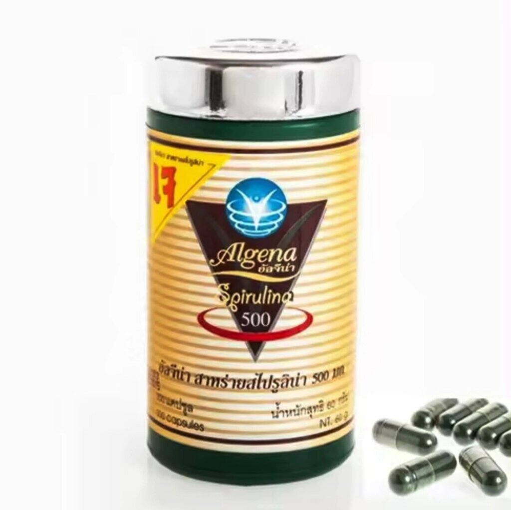 Спирулина Facy Algena Spirulina 500 mg. 100 капсул. Таиланд от компании Тайская косметика и товары из Таиланда - Melissa - фото 1