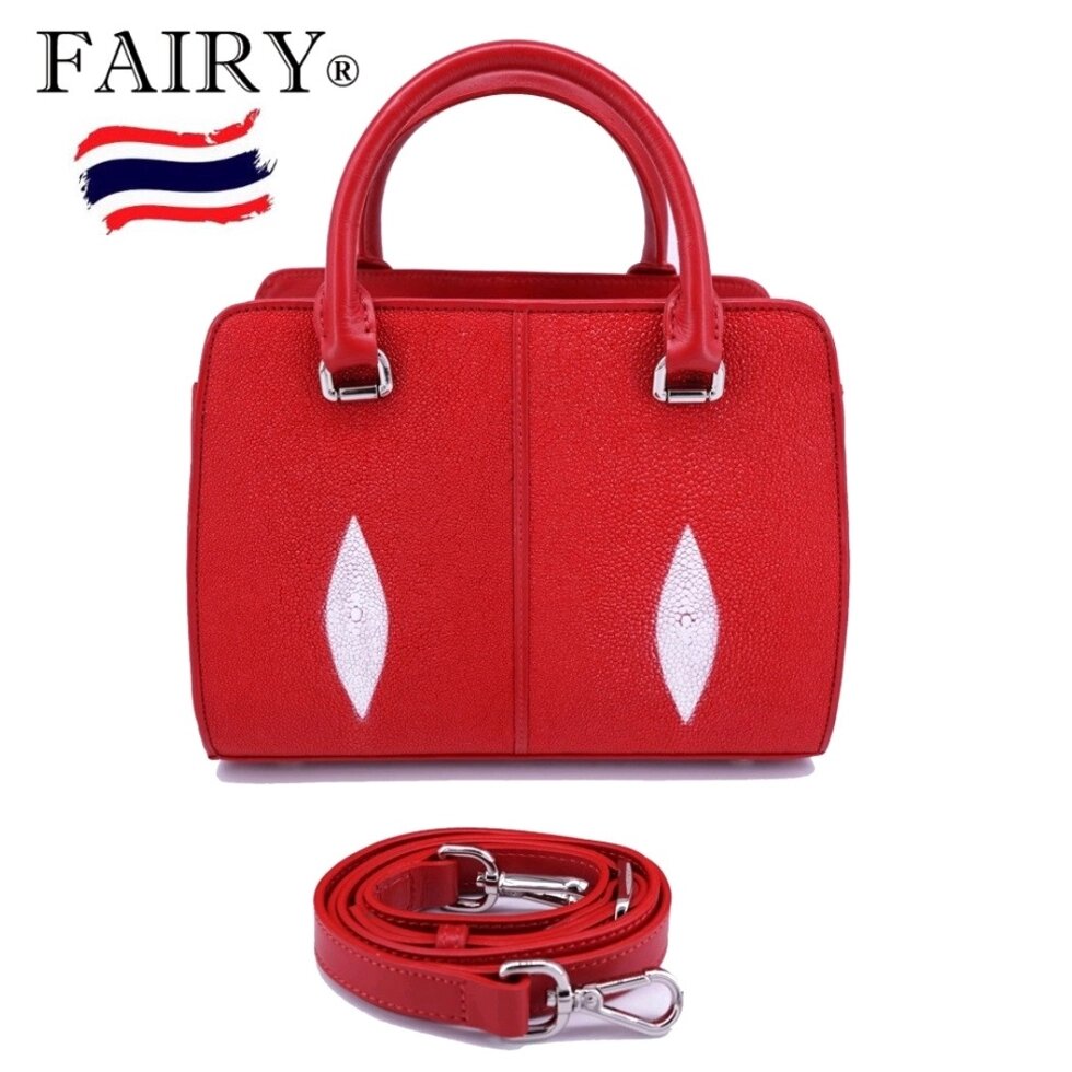 Сумка женская из натуральной кожи Ската Fairy Genuine Leather Product Model SRT203 (красный) от компании Тайская косметика и товары из Таиланда - Melissa - фото 1