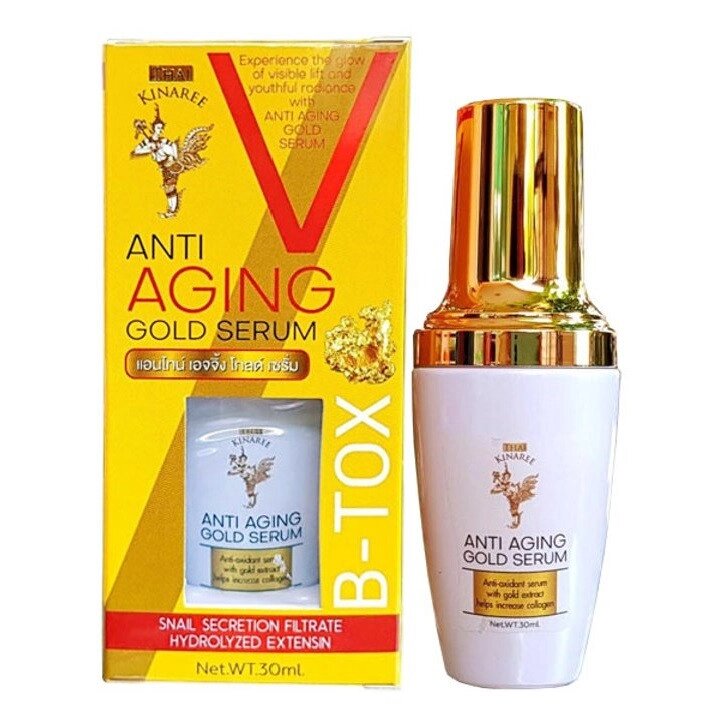 Сыворотка антивозрастная с наночастицами золота Thai Kinaree Anti Aging Gold Serum B-Tox, 30 мл. Таиланд от компании Тайская косметика и товары из Таиланда - Melissa - фото 1