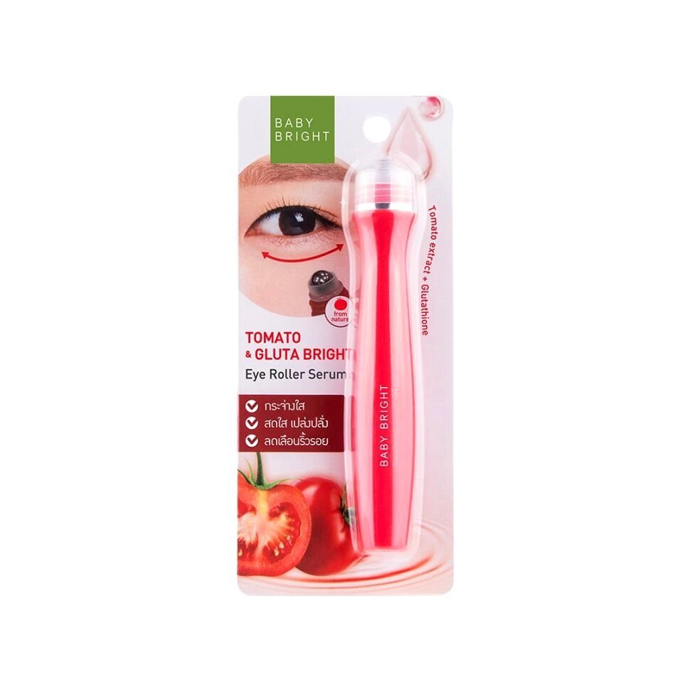 Сыворотка-роллер для кожи вокруг глаз с Томатом Baby Bright Tomato & Gluta Bright Eye Roller Serum от компании Тайская косметика и товары из Таиланда - Melissa - фото 1