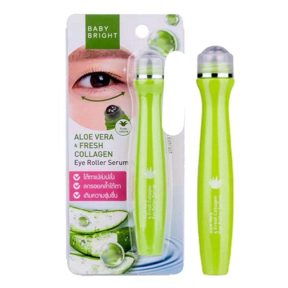 Сыворотка-роллер под глаза с гиалуроновой кислотой и коллагеном Baby Bright Eye Roller Aloe Vera Serum от компании Тайская косметика и товары из Таиланда - Melissa - фото 1