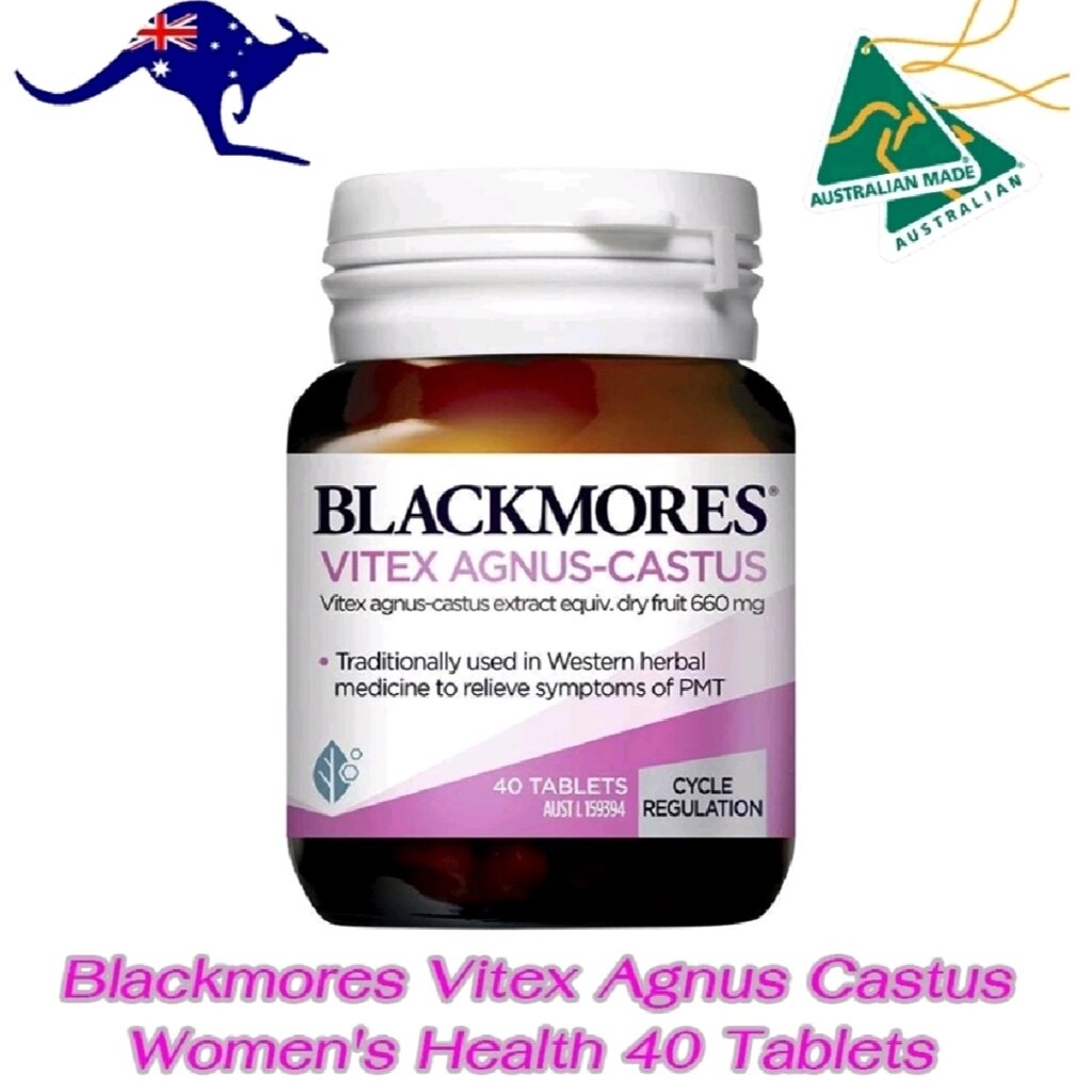Таблетки обезболивающие при месячных, для нормализации цикла Blackmores Vitex Agnus Castus Women's Health 40 таблеток от компании Тайская косметика и товары из Таиланда - Melissa - фото 1