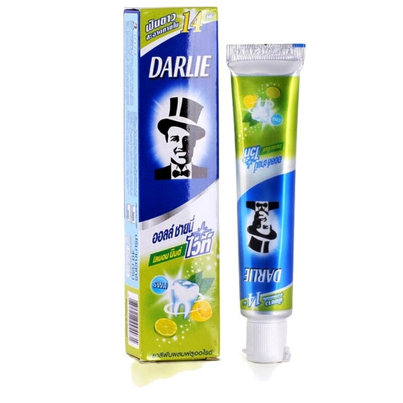 Тайская отбеливающая зубная паста Darlie All Shiny White Lime Mint, 140 гр. Таиланд от компании Тайская косметика и товары из Таиланда - Melissa - фото 1