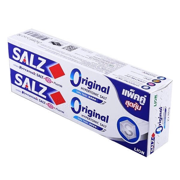 Тайская зубная паста для чувствительных зубов Lion Salz Original Hypertonic Salt, 2 шт.  160 гр. Таиланд от компании Тайская косметика и товары из Таиланда - Melissa - фото 1