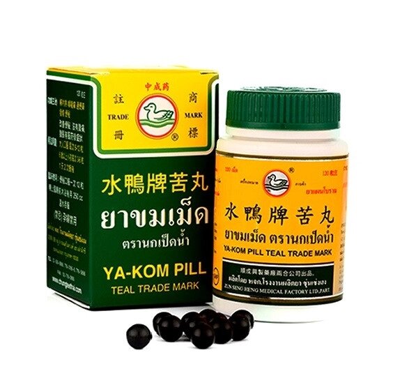 Тайские универсальные капсулы Скорой Помощи Ya-Kom Pill Teal Trade Mark, 120 шт. Таиланд от компании Тайская косметика и товары из Таиланда - Melissa - фото 1