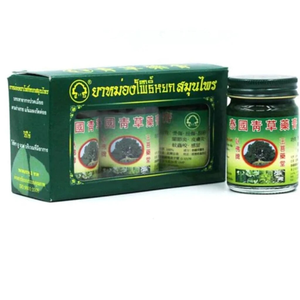 Тайский бальзам зеленый Phoyok Thai Herbal Wax Green Balm, 3шт. * 50 мл., Таиланд от компании Тайская косметика и товары из Таиланда - Melissa - фото 1