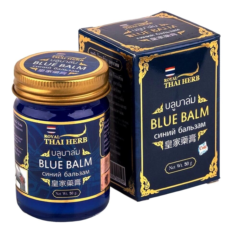Тайский синий бальзам от варикоза Roayl Thai Herb Blue Balm, 50 мл., Таиланд от компании Тайская косметика и товары из Таиланда - Melissa - фото 1