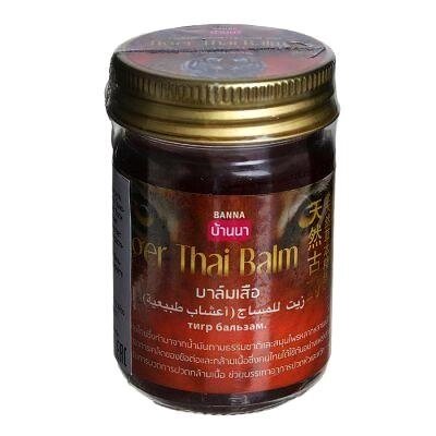 Тайский тигровый бальзам красный Banna Thai Tiger Balm, 50 мл., Таиланд от компании Тайская косметика и товары из Таиланда - Melissa - фото 1