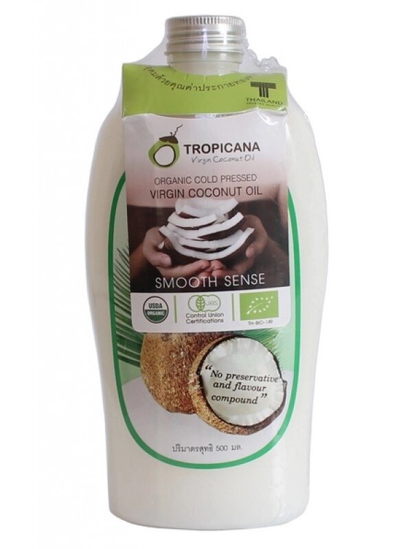 Тропикана Кокосовое масло 500 мл /Tropicana Virgin Coconut Oil 500 ml от компании Тайская косметика и товары из Таиланда - Melissa - фото 1