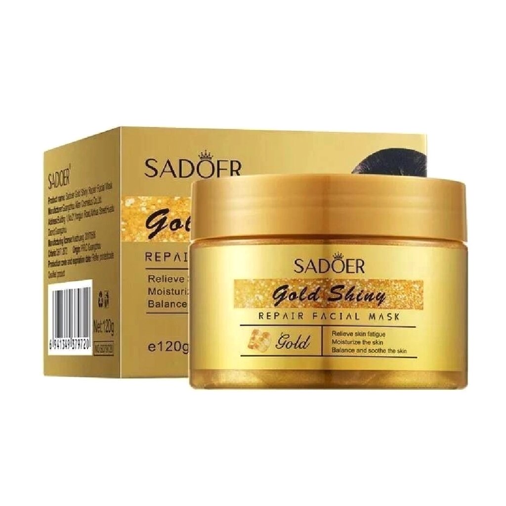 Восстанавливающая ночная маска для лица c нано золотом Sadoer Gold Shiny Repair Facial Mask 120 мл. от компании Тайская косметика и товары из Таиланда - Melissa - фото 1