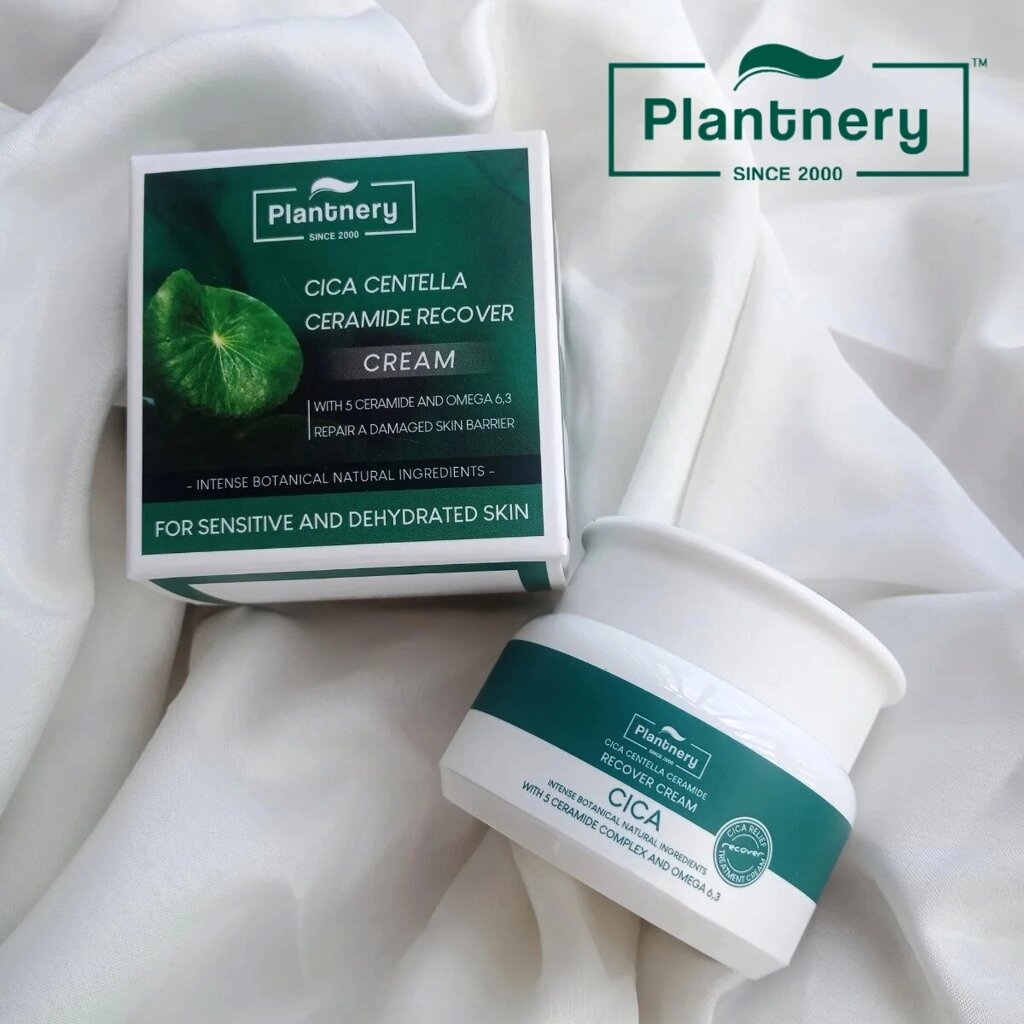 Восстанавливающий крем с экстрактом Центеллы Азиатской Plantnery Cica Centella Ceramide Recover Cream, 50 гр. Таиланд от компании Тайская косметика и товары из Таиланда - Melissa - фото 1