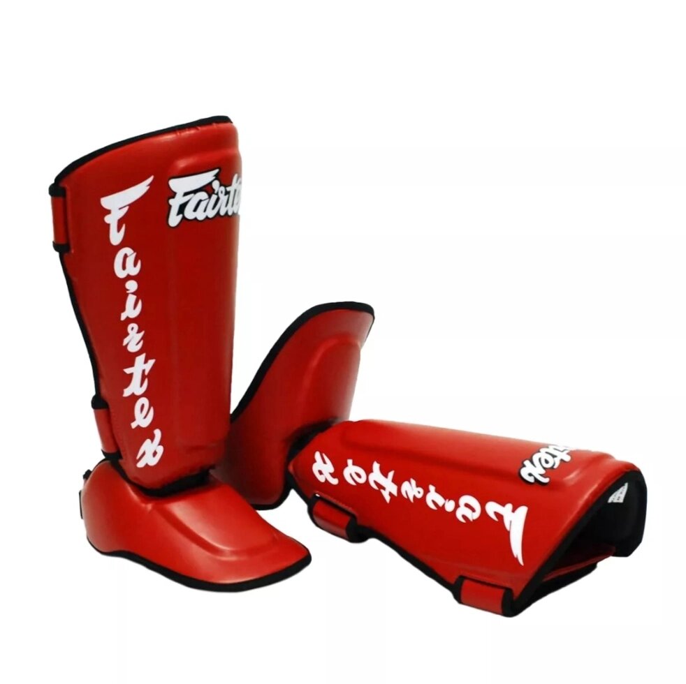 Защита голени, щитки Fairtex Twister Shin Pads SP7 XL Red от компании Тайская косметика и товары из Таиланда - Melissa - фото 2