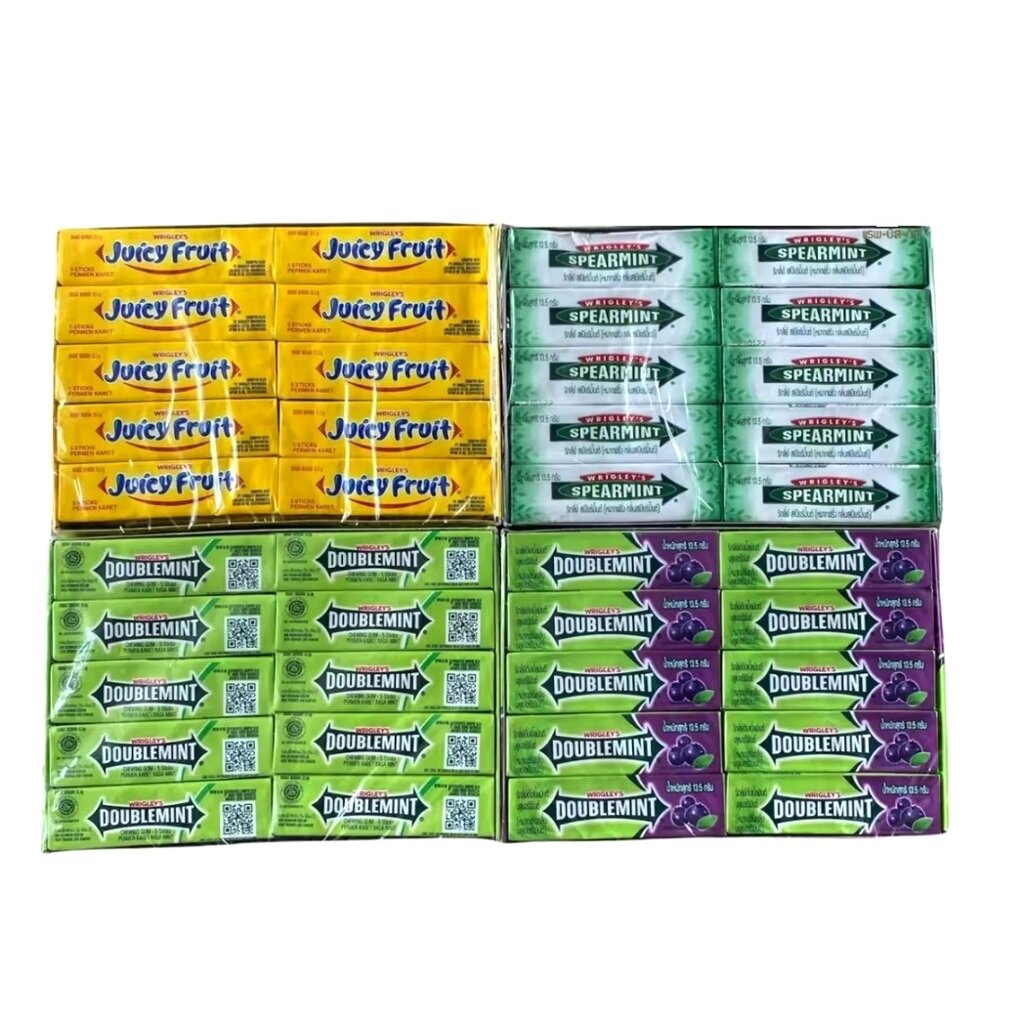 Жевательная резинка Wrigley's Doublemint, Juice Fruit, Doublemint Blueberry. Таиланд от компании Тайская косметика и товары из Таиланда - Melissa - фото 1