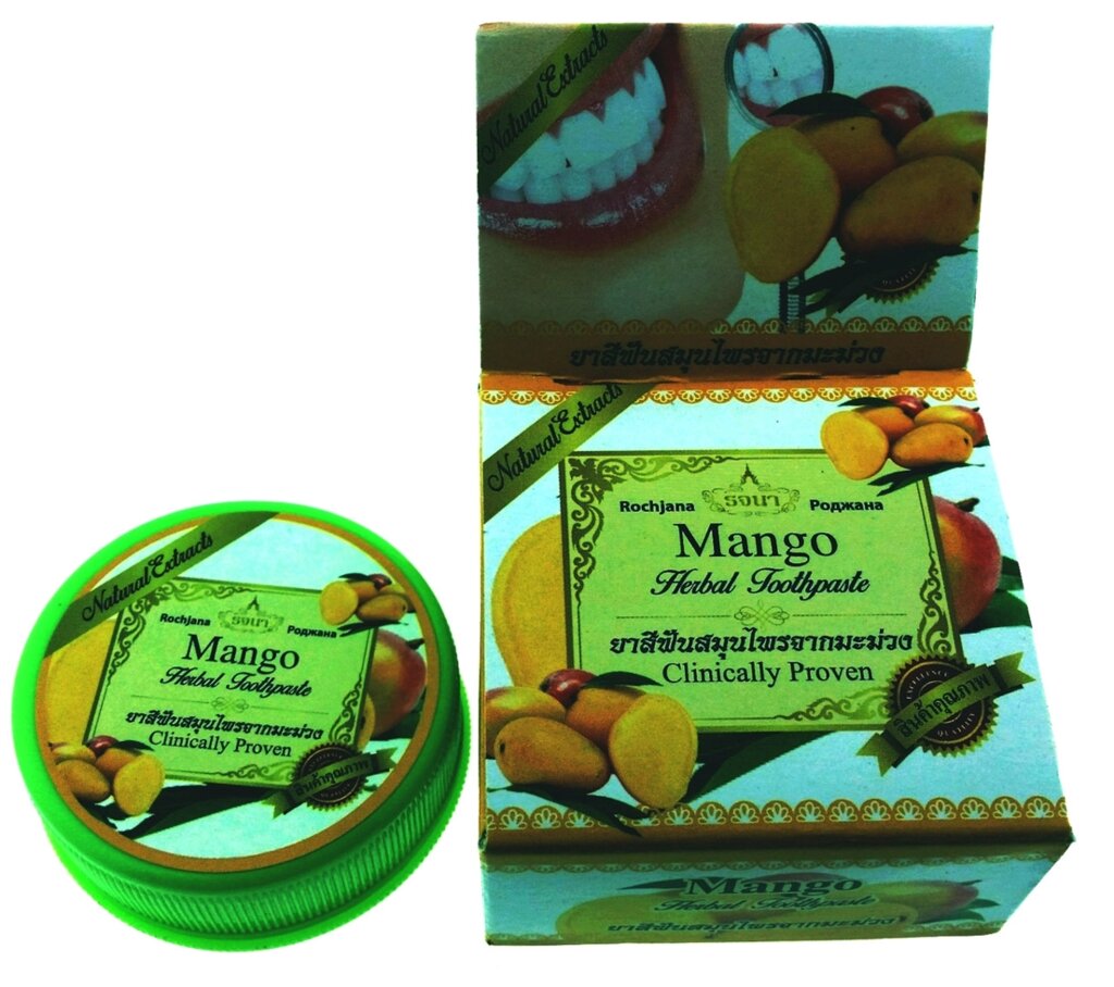 Зубная паста Рочана Манго 30 г / Rochjana Mango Herbal Toothpaste 30 g., Таиланд от компании Тайская косметика и товары из Таиланда - Melissa - фото 1