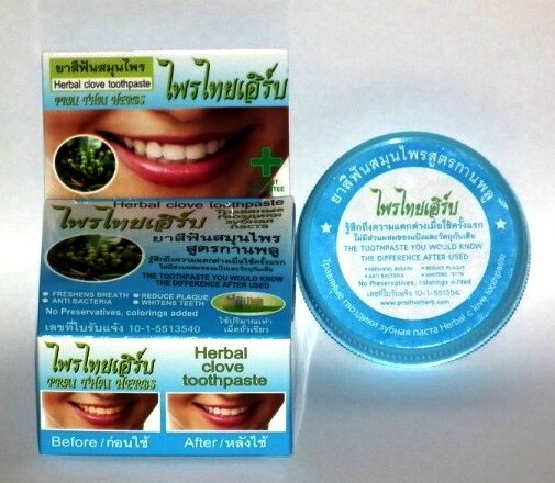 Зубная паста с Гвоздикой отбеливающая / Thai Kinaree Herbal Clove Toothpaste от компании Тайская косметика и товары из Таиланда - Melissa - фото 1