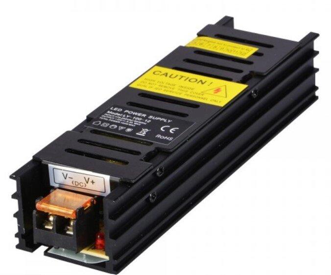 Блок питания 100Вт 24в black 157х42х30мм для led ленты от компании ИП Набока В.М. - фото 1