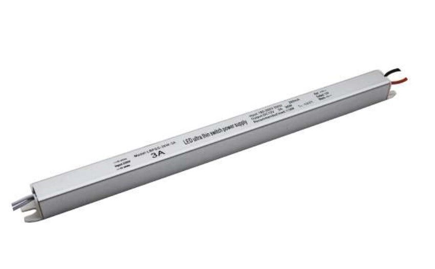 Блок питания 36Вт 24В 1.5А Super Slim 282х18х18 мм для led ленты от компании ИП Набока В.М. - фото 1