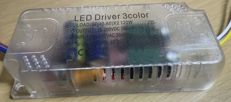 Драйвер для светодиодных люстр SF (40-60)х2 120W out 120-200vDC 280mA ...
