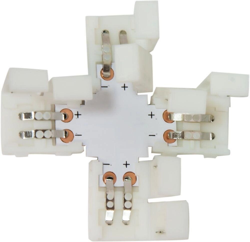 Коннектор светодиодных лент комплект Х коннекторов с соединителем для лент 5050 10мм LD191 Feron 23138 от компании ИП Набока В.М. - фото 1