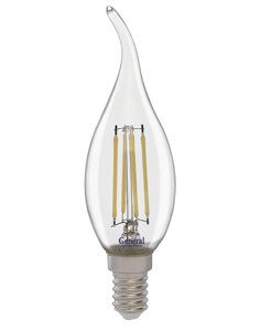 Лампа 10Вт 6500К 810Лм GLDEN-CWS-10-230-E14-6500 свеча на ветру светодиодная филамент холодная 649920