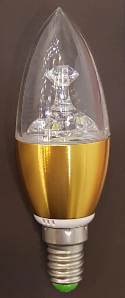 Лампа 7Вт светодиодная свеча A0716 UTLED Candle 490Lm E14 3000K Gold от компании ИП Набока В.М. - фото 1