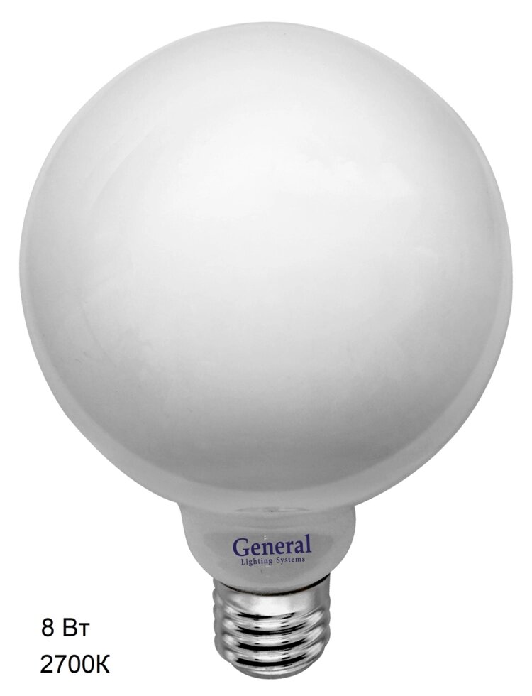 Лампа 8Вт 2700К 810Лм GLDEN-G125S-M-8-230-E27-2700 филамент 684700 от компании ИП Набока В.М. - фото 1
