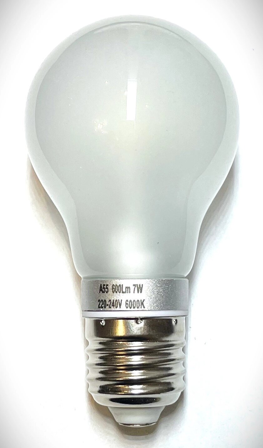 Лампа A55 7Вт 600Лм E27 6000К 360° 105х55мм светодиодная от компании ИП Набока В.М. - фото 1