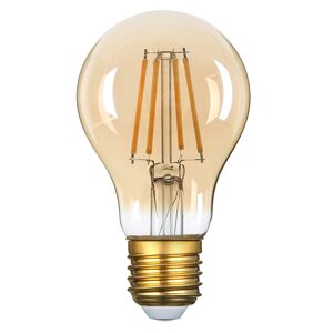 Лампа GLDEN-A60S-10-230-E27-2700 золотая