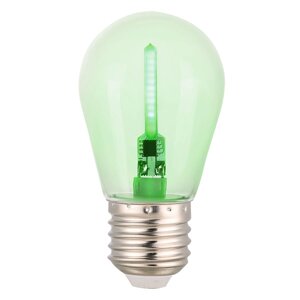 Лампа GLDEN-G45FB-5-230-E27 GREEN светодиодная 661502