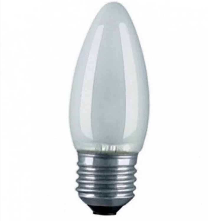 Лампа накаливания Е27 40W GE свеча матовая 74398 от компании ИП Набока В.М. - фото 1