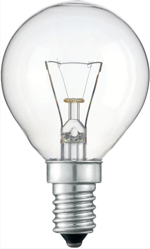Лампа накаливания GE сфера Е14 40W прозр. 96931 от компании Уютель - фото 1