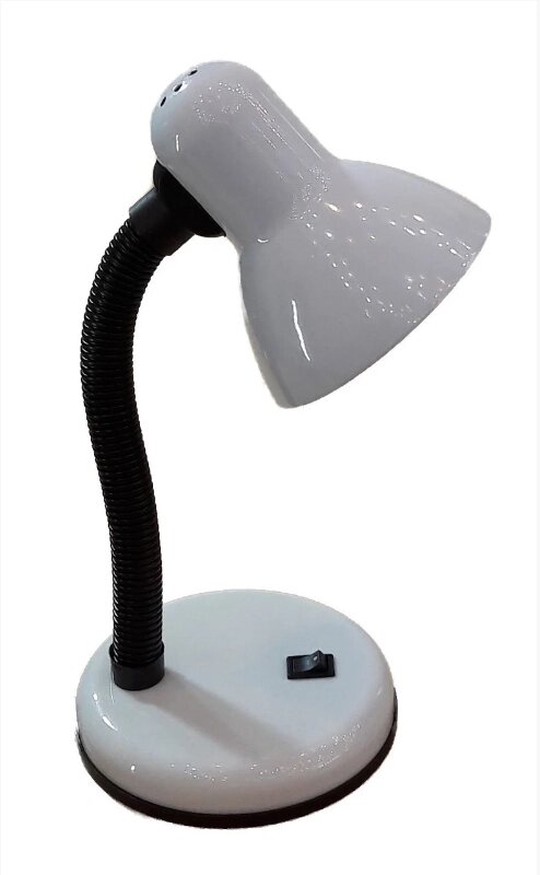 Лампа настольная UT-203C Е27 60W белая на подставке шнур 1,5м Уютель ##от компании## Уютель - ##фото## 1