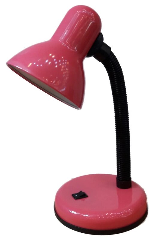 Лампа настольная UT-203C Е27 60W розовая на подставке шнур 1,5м от компании ИП Набока В.М. - фото 1