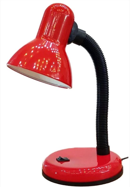 Лампа настольная UT-208А Е27 60W красная на металлической подставке шнур 1,5м от компании ИП Набока В.М. - фото 1
