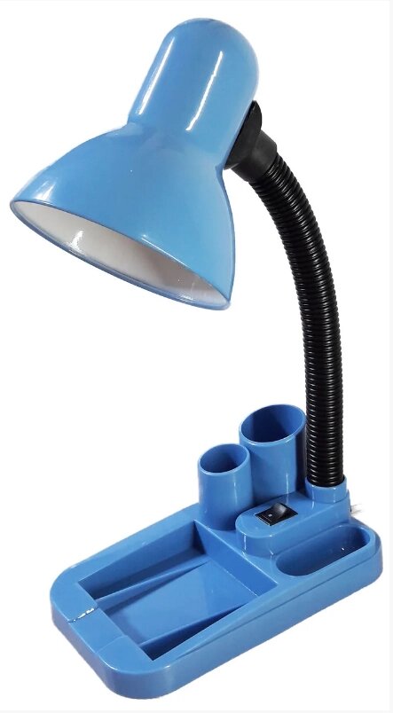 Лампа настольная UT-220 Е27 60W синяя на подставке с пеналом шнур 1,5 м от компании ИП Набока В.М. - фото 1