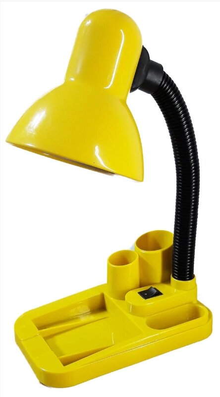 Лампа настольная UT-220 Е27 60W желтая на подставке с пеналом шнур 1,5 м Уютель от компании Уютель - фото 1