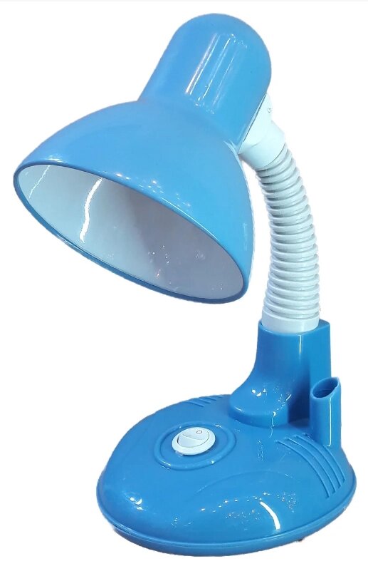 Лампа настольная UT-221 Юниор Е27 40W синяя с подставкой под ручку шнур 0,85м Уютель от компании Уютель - фото 1