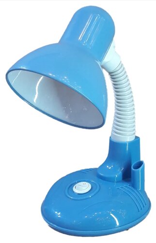 Лампа настольная UT-221 Юниор Е27 40W синяя с подставкой под ручку шнур 0,85м