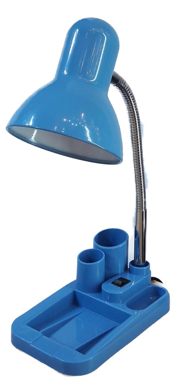 Лампа настольная UT-720 Е27 60W синяя на подставке с пеналом шнур 1,5 м от компании ИП Набока В.М. - фото 1